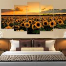 Landscape Sunflower Canvas Wall Art  Framed Decor Poster Print
