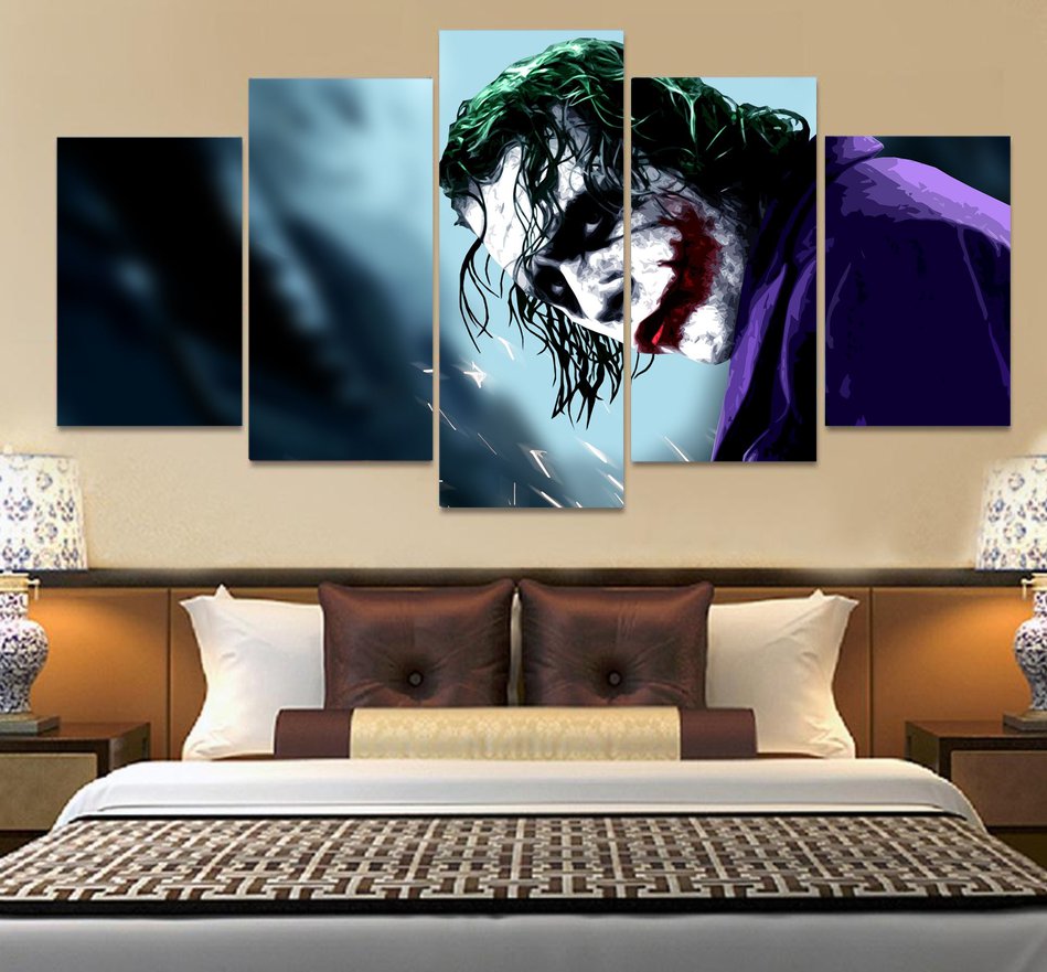 Joker Dark Knight Canvas Wall Art  Framed Decor Poster Print