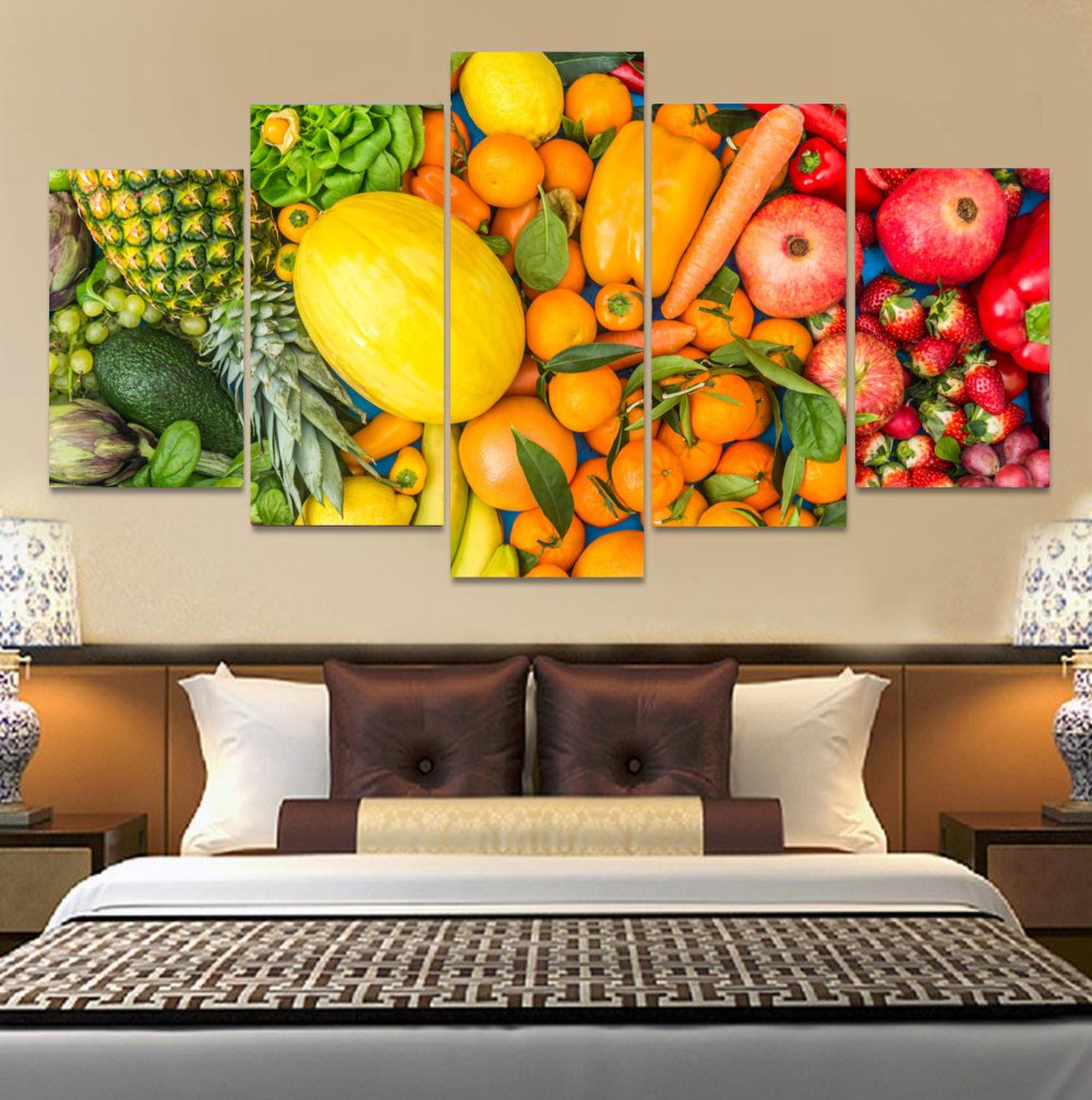 Fruits And Vegetables Canvas Wall Art Framed Decor Poster Print