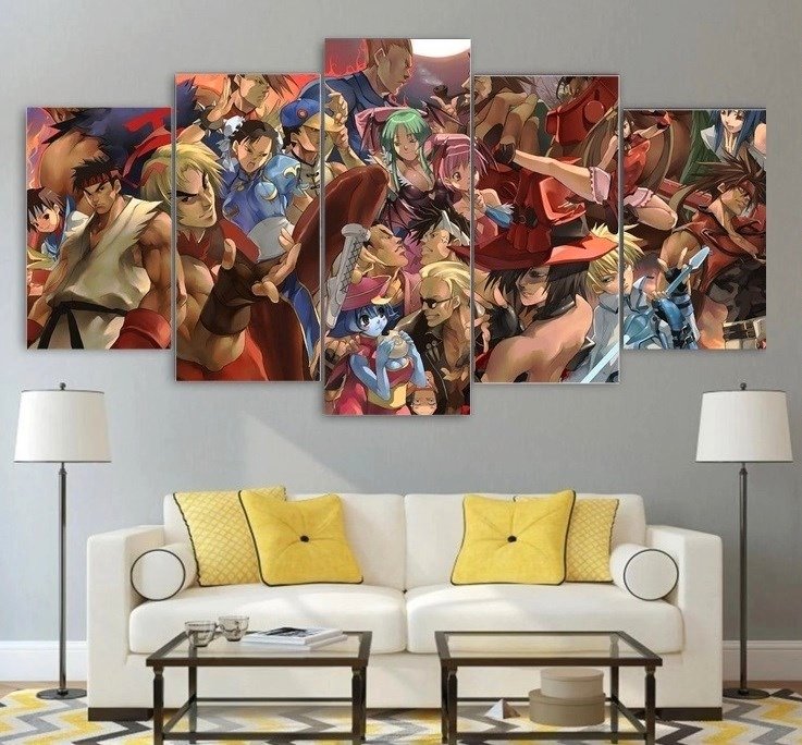 Comics Street Fighter Canvas Wall Art  Framed Decor Poster Print