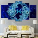 Astrology Zodiac Pisces  Canvas Wall Art  Framed Decor Poster Print