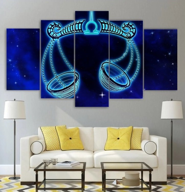 Astrology Zodiac  Libra Canvas Wall Art  Framed Decor Poster Print