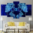 Astrology Zodiac Gemini Canvas Wall Art  Framed Decor Poster Print