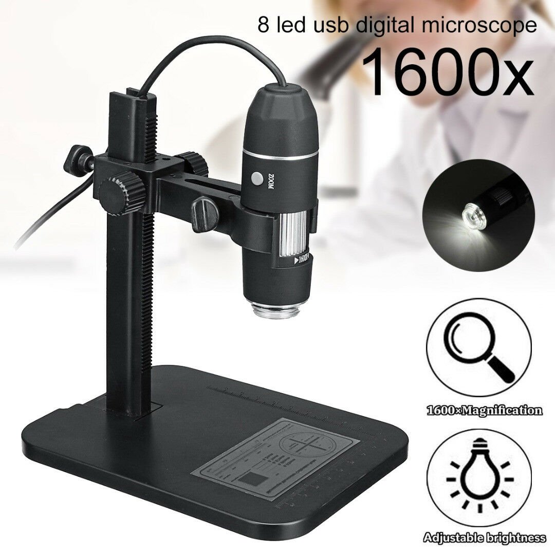 1600X 8 LED USB Digital Microscope Endoscope 5 segment Zoom Camera