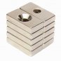 10pcs N50 Super Strong Block Magnets 20x10x4mm Hole 4mm Rare Earth Neodymium