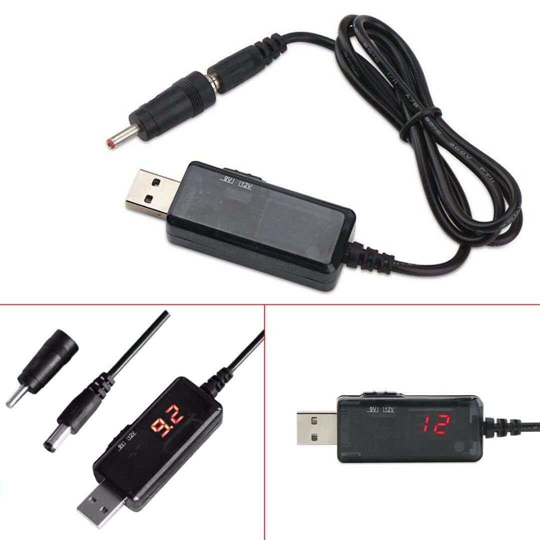 USB Booster Cable 5V Step Up to 9V 12V Voltage Converter 1A Step-up