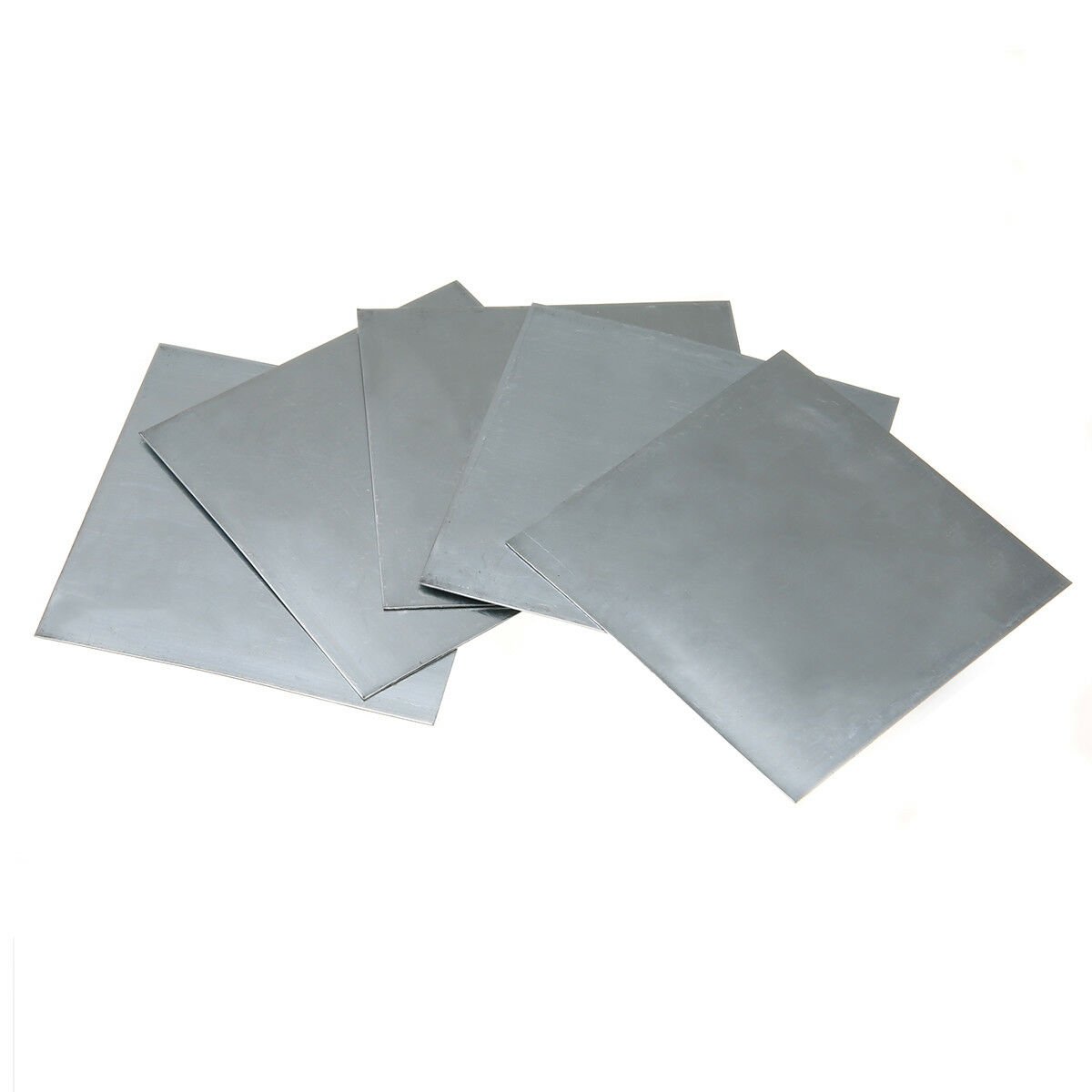5Pcs 99.9 Pure Science Lab Zinc Zn Sheet Plate 100mm × 100mm × 0.5mm