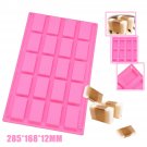 DIY 20-Cavity Sample Size Mini Candy Chocolate Bar Guest Soap Silicone Mould
