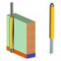 Flush Template Router Bit 1/4" Shank 3/8" W X2" Height Cutting Extra Long Trim