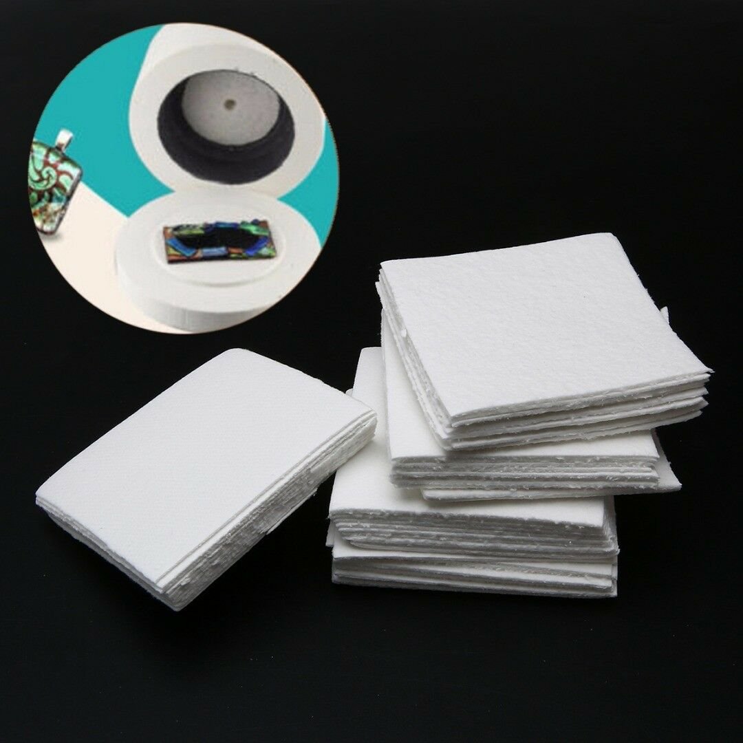 50 Sheets Paper Mat for Microwave Kiln Glass Fusing for DIY Glass Jewellery 8cm
