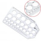 Template Ruler Measuring Circle Round Transparent Drawing Drafting 260*135mm