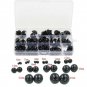 154pcs 6-24mm Plastic Black Safety Eyes For Teddy Bear Dolls Toy Animal Felting