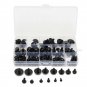 154pcs 6-24mm Plastic Black Safety Eyes For Teddy Bear Dolls Toy Animal Felting