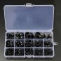 154pcs 6-24mm Plastic Black Safety Eyes For Teddy Bear Dolls Toy Animal Felting