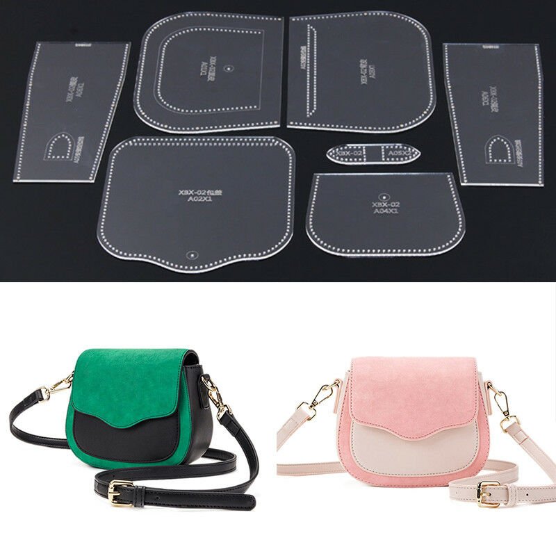 Shoulder Bag Handbag Pattern Acrylic Leather Craft Stencil Template 175*130*70mm