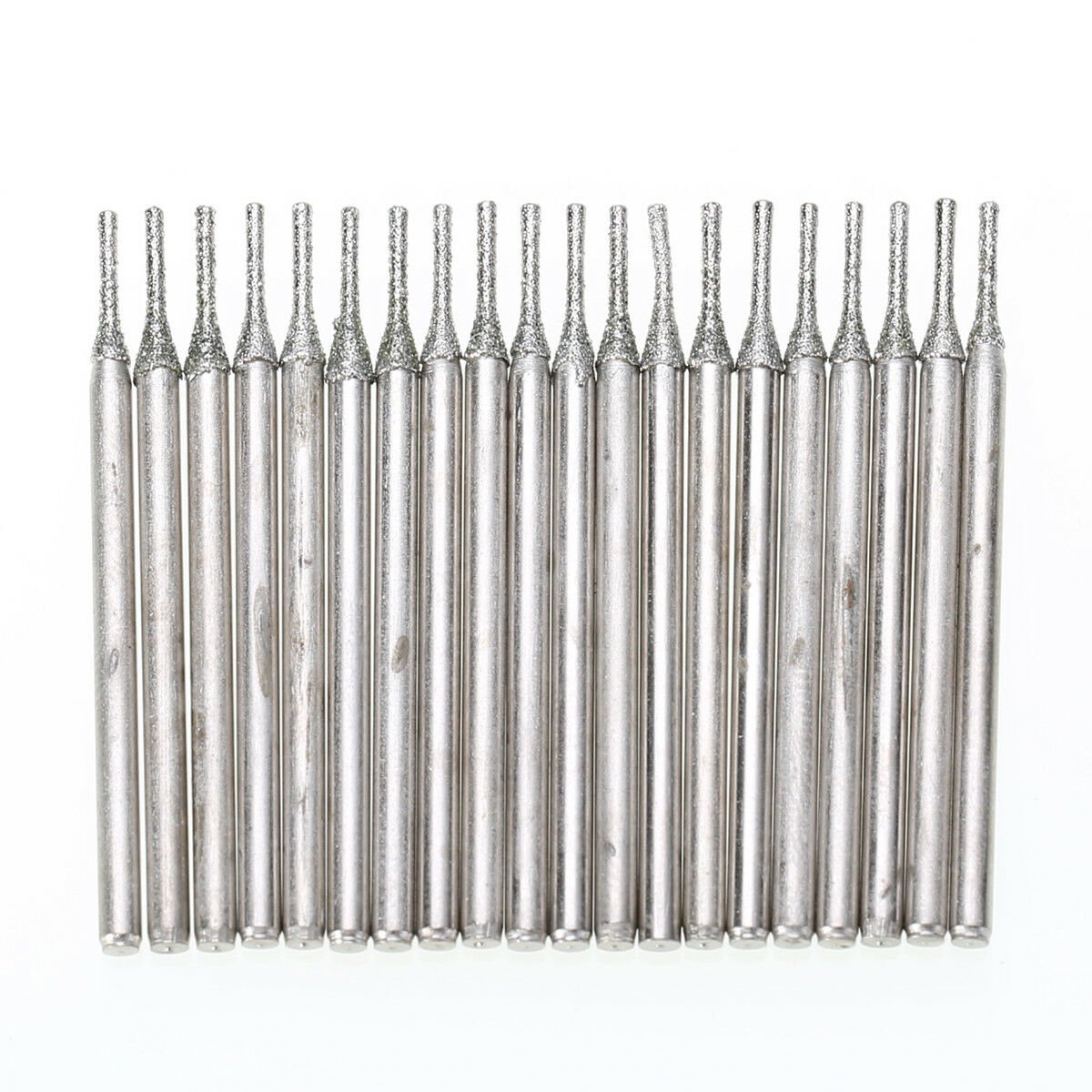 20x Diamond Coated Core Drill Hole Cutter Solid Bits Needle Gems Glass Tile Kit