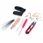 50 Color Soft Wool Fibre Felt Needle Tool Set Felting Mat Starter Craft Tool Kit