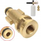 1pc/set Brass Pressure Washer Snow Foam Lance Adapter 1/4" F For Bosch Aquatak
