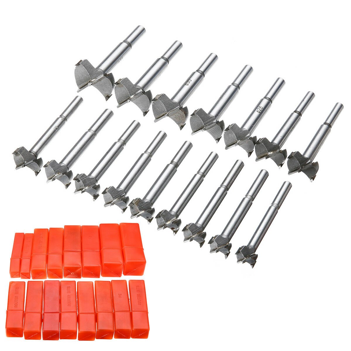16pcs Set 15-35mm Drill Bits Professional Forstner Woodworking Hole Saw Cutter