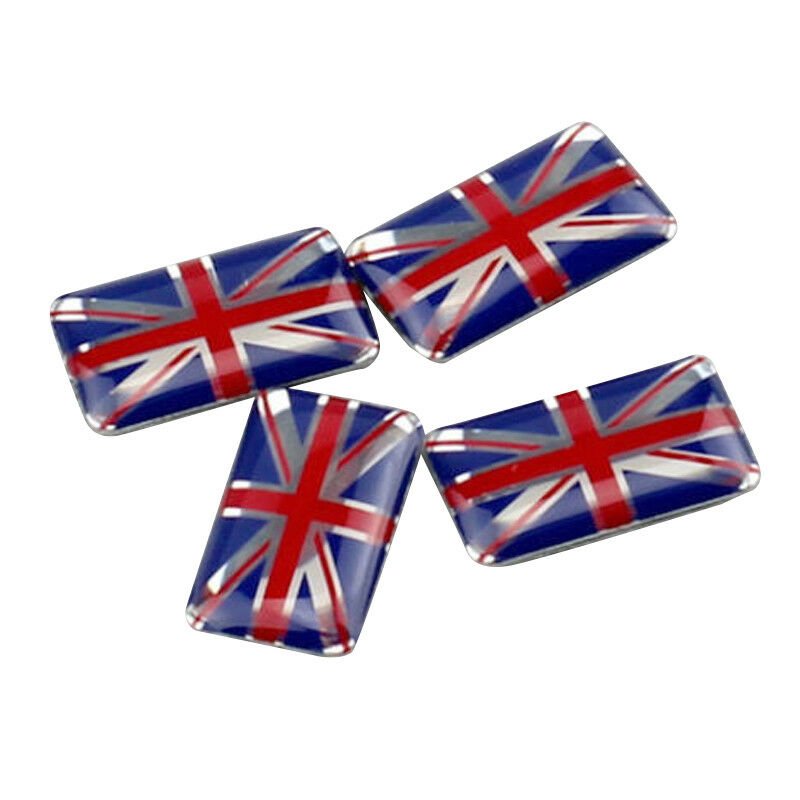 4pcs 3D Metal UK Flag Union Jack Car Auto Emblem Badge Sticker Decal 8*5 cm