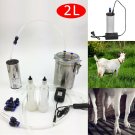 2L 1/2 Gal 2 Teats Goat Milker Electric Impulse Sheep Goat Milking Machine 12V