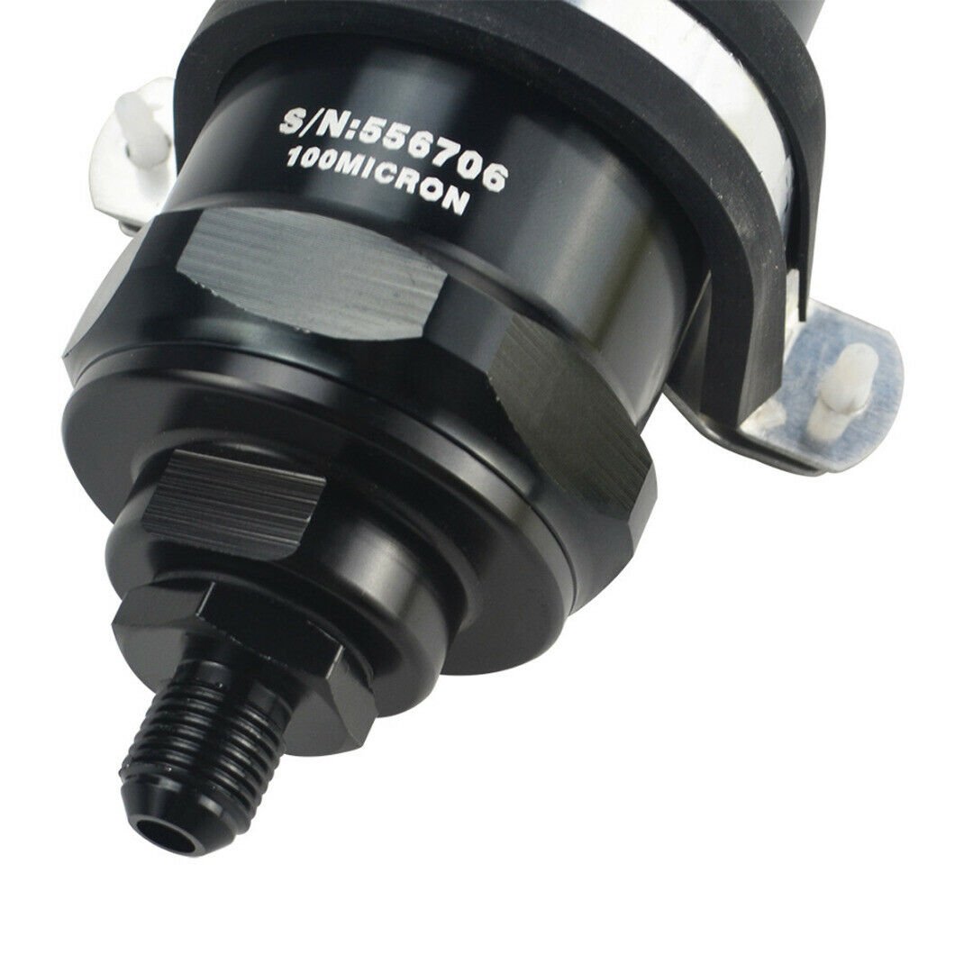 Universal Car Auto AN10 Inline Fuel Filter E85 Ethanol With 100 Micron