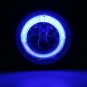 6.5" Universal Motorcycle Halo Ring Blue Led Headlight For Honda Cafe Racer 12V