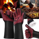 BBQ Heat Resistant 662℉ Silicone Kitchen Oven Cooking Grilling Bake Mitt Gloves