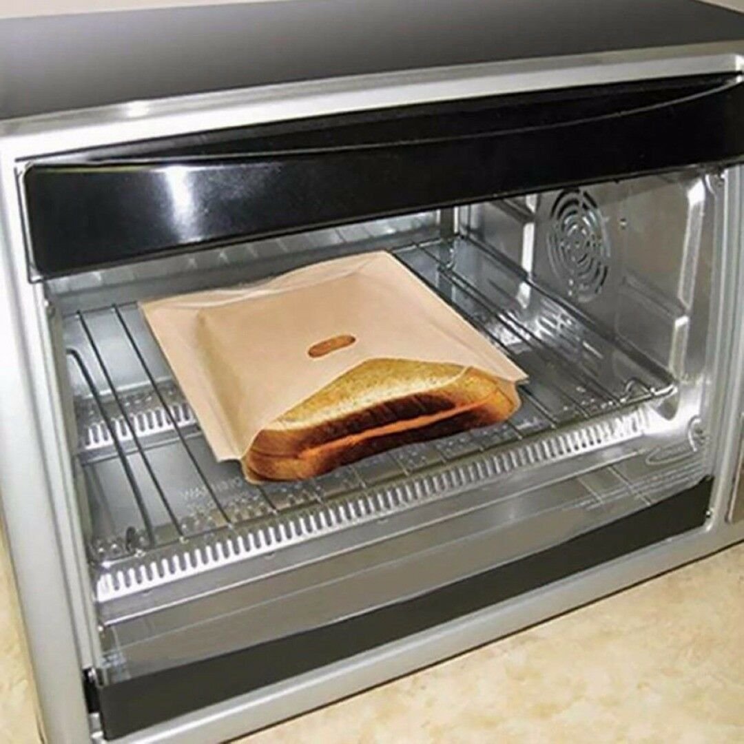 10Pcs Sandwich Toaster Toast Bags NonStick Reusable HeatResistant Safety