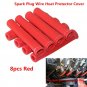 8pc Red 1200&Acirc;&deg; Spark Plug Wire Protector Cover Heat Shield Sleeve SBC BBC 350 454