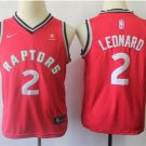 Youth Toronto Raptors #2 Kawhi Leonard Red Basketball jersey Stitched