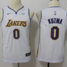 Youth Los Angeles Lakers #0 Kyle Kuzma Basketball Jersey White Stitched