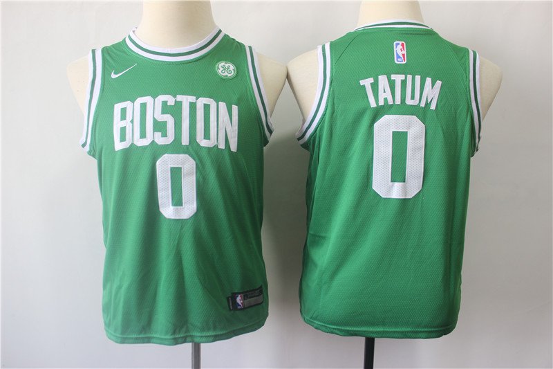 Youth Boston Celtics #0 Jayson Tatum Green Basketball Swingman Jersey