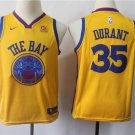 Youth Golden State Warriors 35# Kevin Durant Yellow Basketball Jersey