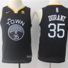 Youth Golden State Warriors 35# Kevin Durant Black Basketball Jersey