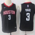 Youth Houston Rockets #3 Chris Paul Black Basketball Jersey Stitched