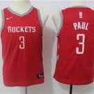 Youth Houston Rockets #3 Chris Paul Red Basketball Jersey Stitched
