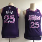 Youth Minnesota Timberwolves #25 Derrick Rose Basketball Jersey Purple