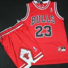 Men's Chicago Bulls #23 Michael Jordan Red Basketball Jersey and Shorts