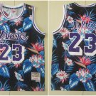 Men's Los Angeles Lakers #23 LeBron James Throwback Basketball Jersey