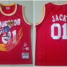 men's & youth Travis Scott X BR X MN 01 Jack Report Movie Houston Rockets Basketball Jersey Red