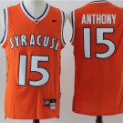 Men's Syracuse College #15 Carmelo Anthony Basketball Jersey Orange