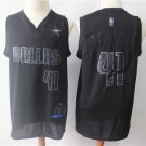 Men's MVP Dallas Mavericks #41 Dirk Nowitzki Basketball Jersey Black