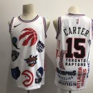 Men's Joint LOGO Toronto Raptors #15 Vince Carter Basketball Jersey White