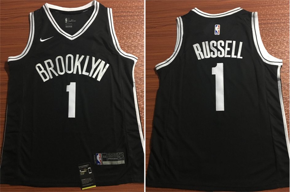 men's & youth Brooklyn Nets #1 D'Angelo Russell Basketball Jersey Black Stitched