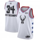 Men's Bucks #34 Giannis Antetokounmpo 2019 All Star Basketball Jersey White