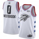 Men's OKC #0 Russell Westbrook 2019 All Star Game Basketball Jersey White