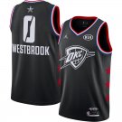 Men's OKC #0 Russell Westbrook 2019 All Star Game Basketball Jersey Black