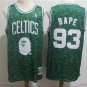 Men's BAPE Joint Celtics #93 Throwback Basketball Jersey Green Stitched