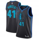 men's & youth Dallas Mavericks #41 Dirk Nowitzki Basketball Jersey Black City Edition